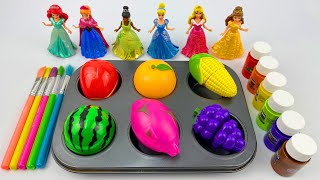 Satisfying Video I How to make Princess Lolipops in to Heart Pool AND Rainbow Painted Cutting ASMR [upl. by Berkin]