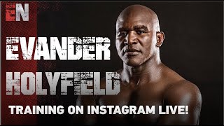 MUST SEE Evander Holyfield Training on Instagram Live  ESNEWS BOXING [upl. by Annahsed529]