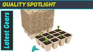 GROWNEER 288 Cells Peat Pots Seed Starter Trays Best Organic Plant Starter Kit [upl. by Semreh884]