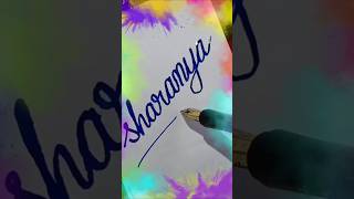 Sharanya with calligraphy pen ❤️🖊️sharanya artshorts calligraphypen [upl. by Nickles853]