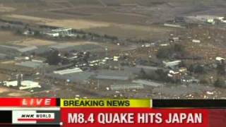 Earth Quake in Japan  Tsunami LIVE News 11032011 [upl. by Kcinemod]