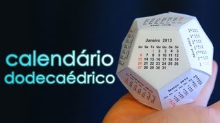 Como fazer um calendário 3D de 12 pentágonos calendário dodecaédrico [upl. by Akihsan]