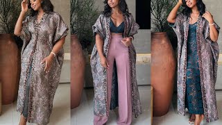 How to Cut and Sew this trendy 2 in 1 Agbada KIMONO  Bubu  Adjustable Kaftan with tight waist [upl. by Benkley]