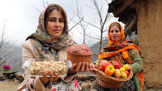 IRAN Kebab in Pistachio Pilaf with Saffron flavor ♧ Rural Recipes Vlog [upl. by Aciria]