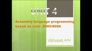 Introduction to Assembly Language Programming 80858086 Tutorial [upl. by Raamal]