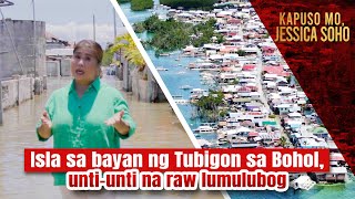 Isla sa bayan ng Tubigon sa Bohol untiunti na raw lumulubog  Kapuso Mo Jessica Soho [upl. by Dustie]