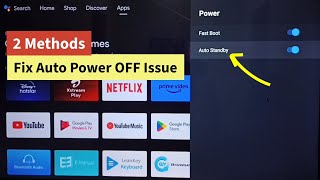 All Android TV  2 Ways to Fix Auto Power OFF Problem [upl. by Casavant]