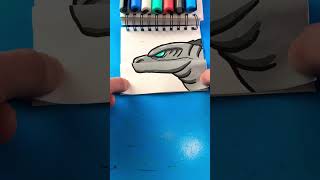 Godzilla Surprise Fold Posca Shorts artlandhowtodraw shorts godzilla [upl. by Ydnec]