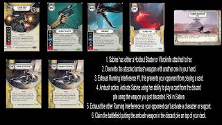 Star Wars Destiny  The SabineRunning Interferecne Combo And How To Break It [upl. by Anirehs606]