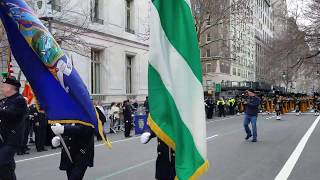 NYPD Emerald Society Pipes amp Drums at the 2019 Saint Patricks Day Parade [upl. by Padget285]