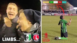 THE MOMENT KYRELL LISBIE SCORED FOR CRAY VALLEY PM vs Charlton in FA Cup CRAZY SCENES [upl. by Schaumberger606]