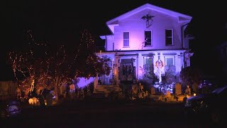 Skeletons gravestones take over Plymouth home [upl. by Faustena492]