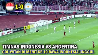 🔴 Timnas Indonesia vs Argentina  Gol Witan Sulaeman di Menit ke 10 Bawa Indonesia Unggul  Prediksi [upl. by Nirrad]