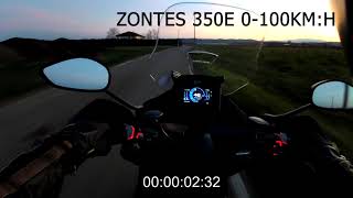 Zontes 350E 0 to 100Kmh  ACCELERATION [upl. by Cari]