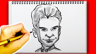 How to Draw caricatures in 5 minutes tutorial  easy  step by step  SG Art Room [upl. by Hallam]