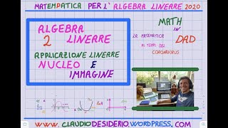 Applicazioni lineari 2 Nucleo e Immagine [upl. by Lupe]