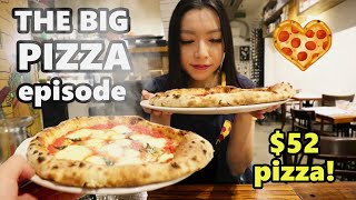 The Big Pizza Episode Trying a 52 pizza [upl. by Klinges]