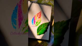 Beautiful leaf pattern painting leafpainting domsbrushpens simplepainting satisfying [upl. by Nekal]