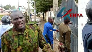 POLICE DRAMA AS ANGRY MAASAI MORANS ENGAGE THEM IN STONE THROWING OVER DEATH OF A SURVEYOR [upl. by Ebenezer119]