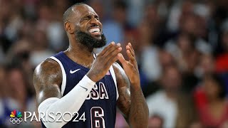 LeBron James was THE MAN in Team USAs quarterfinal victory against Brazil  Paris Olympics [upl. by Melamed38]