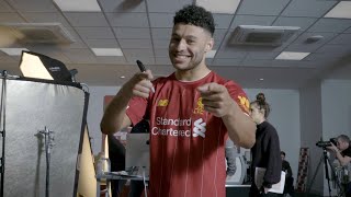 Oxs Vlog Behindthescenes at the 201920 Liverpool new kit shoot with Alex OxladeChamberlain [upl. by Artima]