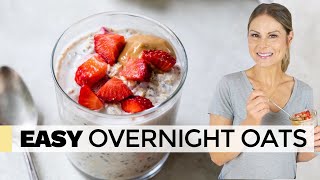 SIMPLE OVERNIGHT OATS RECIPE  healthy breakfast for weight loss and optimal health [upl. by Steiner791]