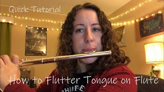 How to Flutter Tongue on Flute  Quick Tutorial [upl. by Feledy]