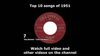 Top 10 songs of 1951 [upl. by Jew25]