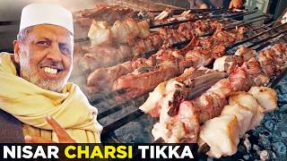 Nisar Charsi Tikka  Namak Mandi Peshawar  Best Mutton Karhai Namkeen Gosht Pakistani Street Food [upl. by Clifford205]