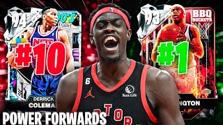 RANKING THE TOP 10 BEST POWER FORWARDS IN NBA 2K25 MyTEAM [upl. by Tarra483]