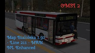 OMSI 2  Map Warszawa Bialoleka 150  Line 211 MAN NL Enhanced [upl. by Hceicjow392]