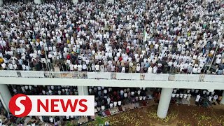 Indonesian Muslims celebrate Eid with mass prayers [upl. by Karrie]