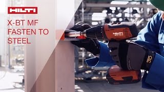 INTRODUCING the Hilti threaded stud XBT MF for fastening to steel [upl. by Lladnik21]