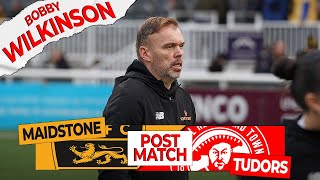 POST MATCH REACTION  Bobby Wilkinson  Maidstone United 10 Hemel Hempstead Town [upl. by Xela]