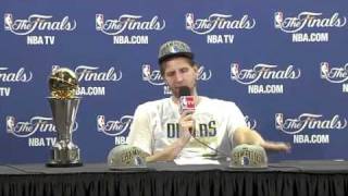 Dirk Nowitzki Post Game Press Conference Interview  Game 6 NBA Finals 2011 [upl. by Born]