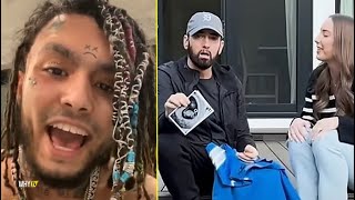 Lil Pump Says Hes Father Of Eminems Grandchild I Think Its Mine No Lies [upl. by Xuerd]