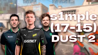 CS2 POV NAVI s1mple 1715 wdupreehmaden vs FACEIT dust 2  FACEIT PRO DEMO [upl. by Aliahkim15]