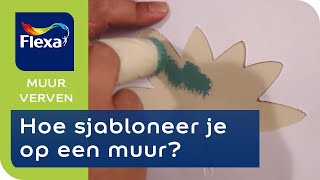 Sjablonen verven in 4 stappen  Flexa verf [upl. by Atirec]