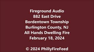 21824 882 East Dr Bordentown Burlington Co NJ All Hands Dwelling Fire [upl. by Ahsiken881]