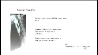 Barium Swallow NEET PG Recall [upl. by Wachter]