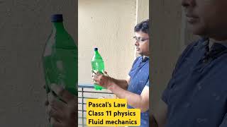 Pascals law  Class 11 physics fluid mechanics cbse jee neet viralvideo youtubeshorts [upl. by Church]