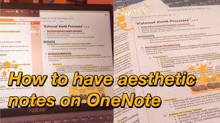 DIGITAL NOTE TAKING I How to take organized and aesthetic notes in OneNote [upl. by Zsolway]