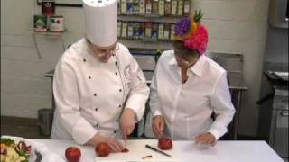 Fruit and Vegetable Carving Demonstration  IUP Academy of Culinary Arts [upl. by Proudlove395]