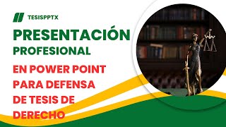 👉👋PRESENTACIÓN PROFESIONAL EN POWER POINT PARA DEFENSA DE TESIS DE DERECHO ECUADOR [upl. by Yle]