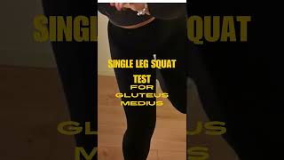 Gluteus medius test  single leg squat gluteusmedius test fitness physiotherapy gluteus [upl. by Chaddie]