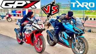 Taro GP1 v4 vs GPX DEMON 165RR  BIKE Lover Bachelor [upl. by Raynor]