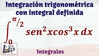 Integración trigonométrica con integral definida  La Prof Lina M3 [upl. by Chrisman]