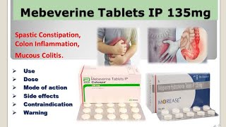 Mebeverine IP 135mg Tablets  Tablet for Irritable bowel syndrome  for Colon inflammation [upl. by Netsyrk]