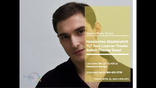 Ballet class with Gaetano Vestris Terrana  Soloist at Hessisches Staatsballett [upl. by Yrkcaz]