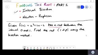 BISECTION METHOD FINDING ROOTS CAPE PURE MATHS UNIT 2  MODULE 2 [upl. by Notyal835]